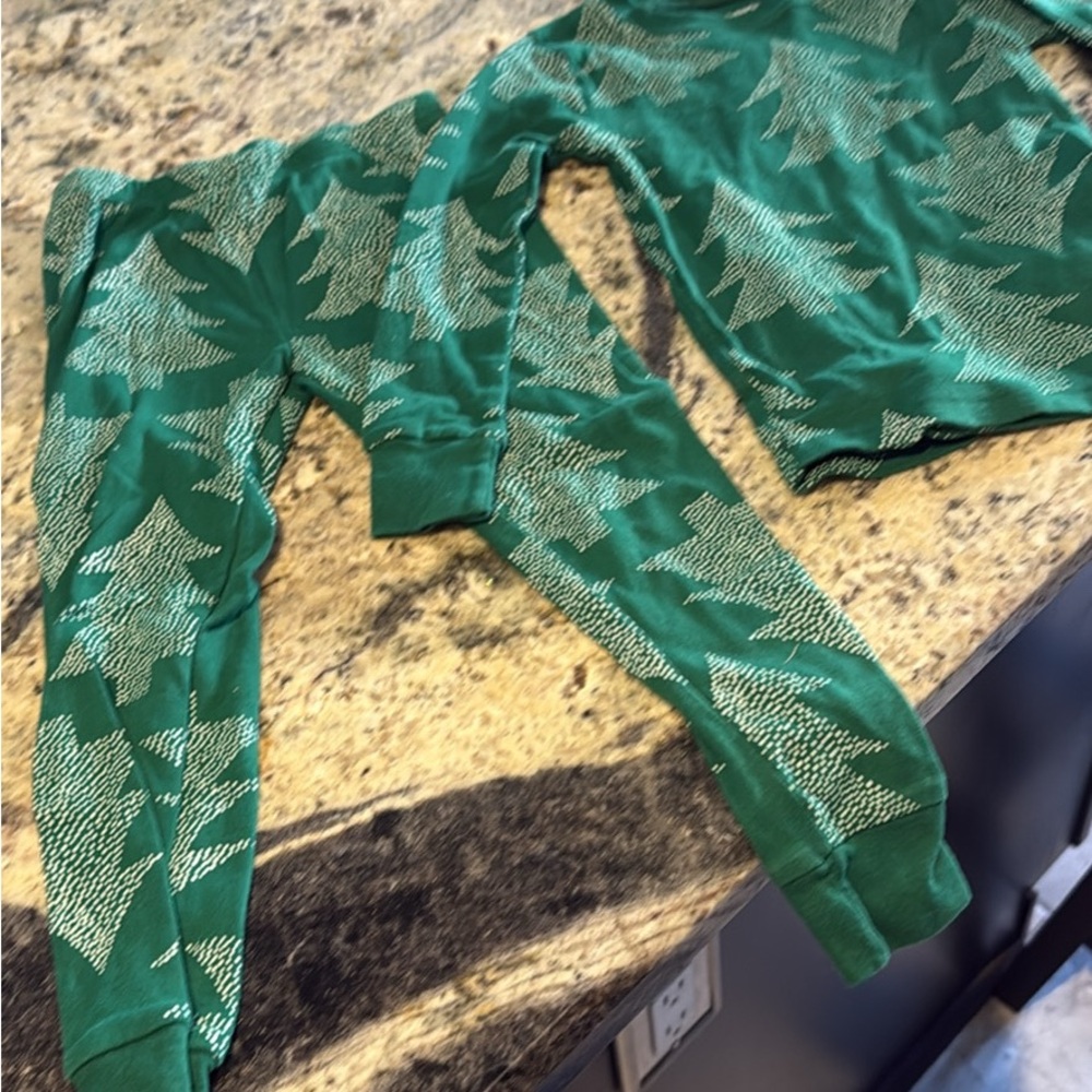 Green Tree Patterned Kids Leggings